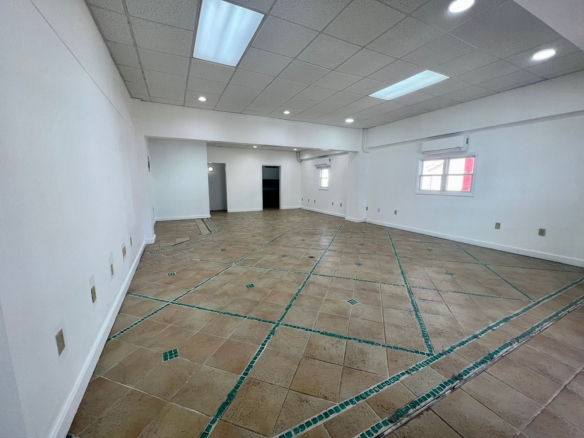 Spacious interior of the commercial space available for lease in Antigua