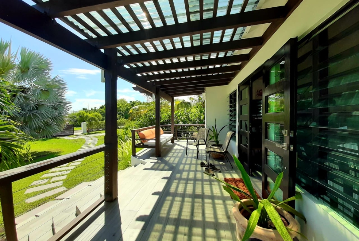 Front view of the Hidden Gem property in Hodges Bay, Antigua