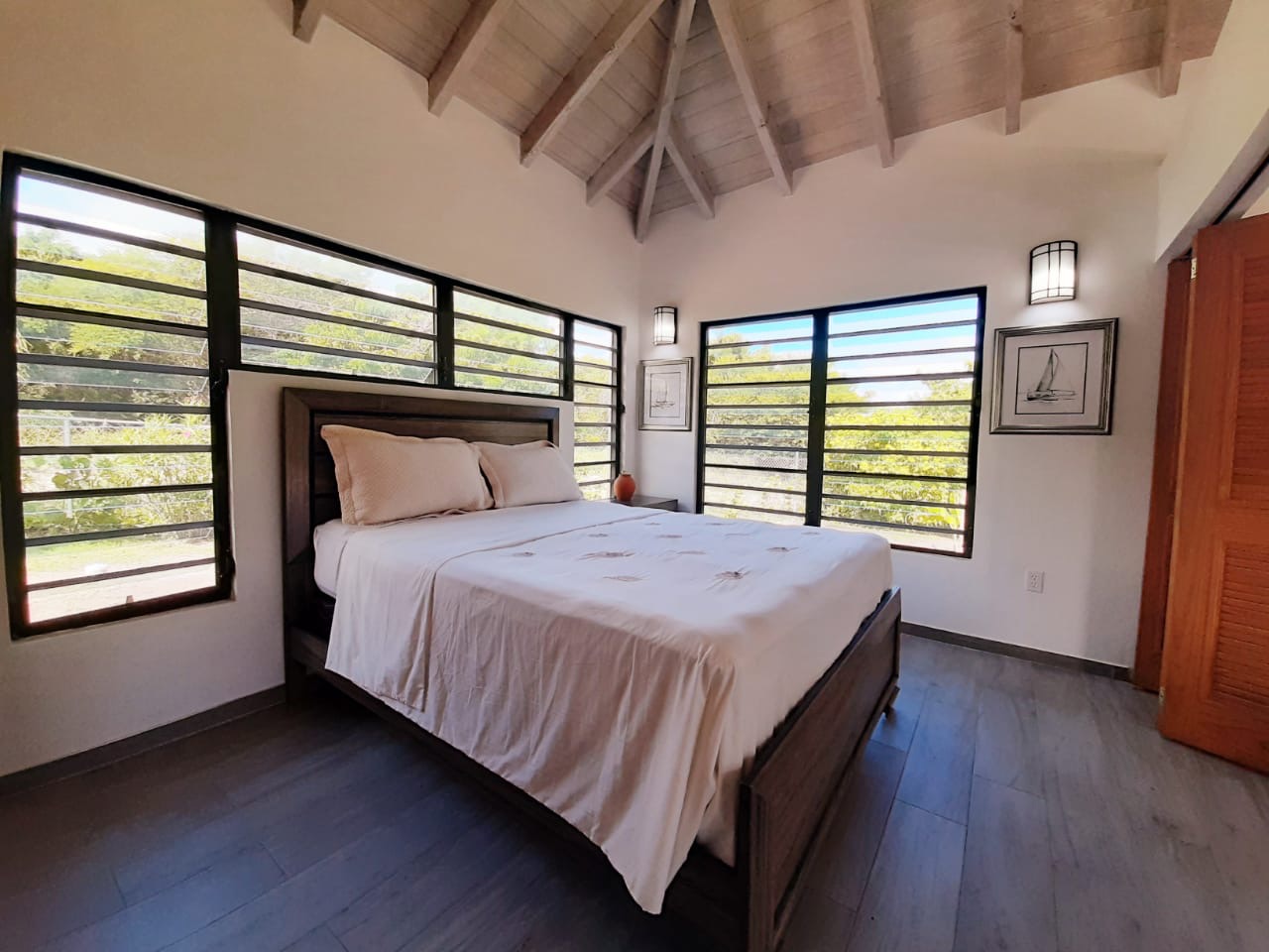 Aerial view of the Hidden Gem home in a serene neighborhood