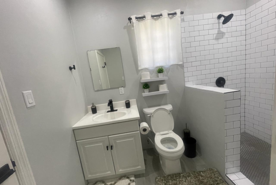 fully furnished 1Br 1 Bath Apartment located in Royals Estate Bathroom