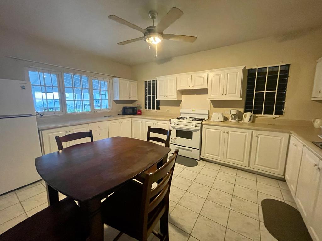 Open-concept kitchen and dining area
