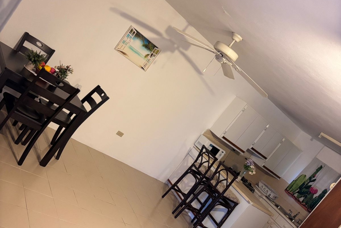 Beachfront apartment for rent in Antigua - Kitchen + Dining