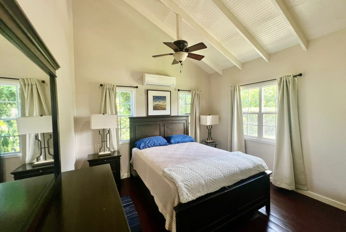 Master bedroom with A/C in 2-bedroom Royal Gardens cottage, Antigua